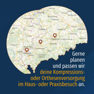 Im Umkreis von ca. 65 km von Zwickau, Leubnitz im Vogtland und Chemnitz kommen wir gern zu dir nach Hause oder in die Praxis.