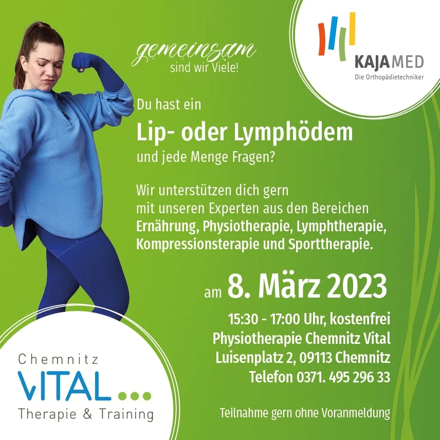 Info Tag bei Physio Vital zum Thema Lip- und Lymphödem.