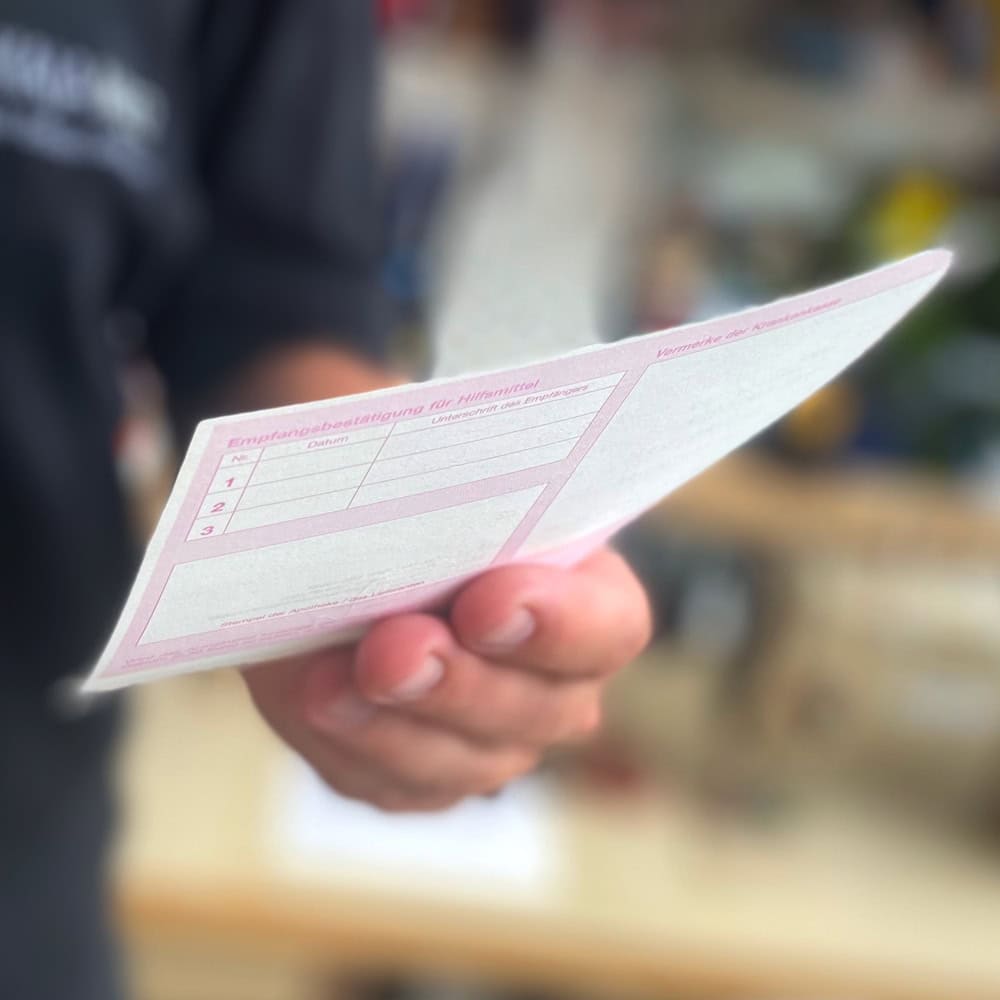 Rezept vom Arzt für ein Skoliose-Korsett