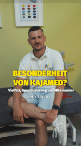 Josh spricht darüber, was die Arbeit bei Kajamed so besonders macht.